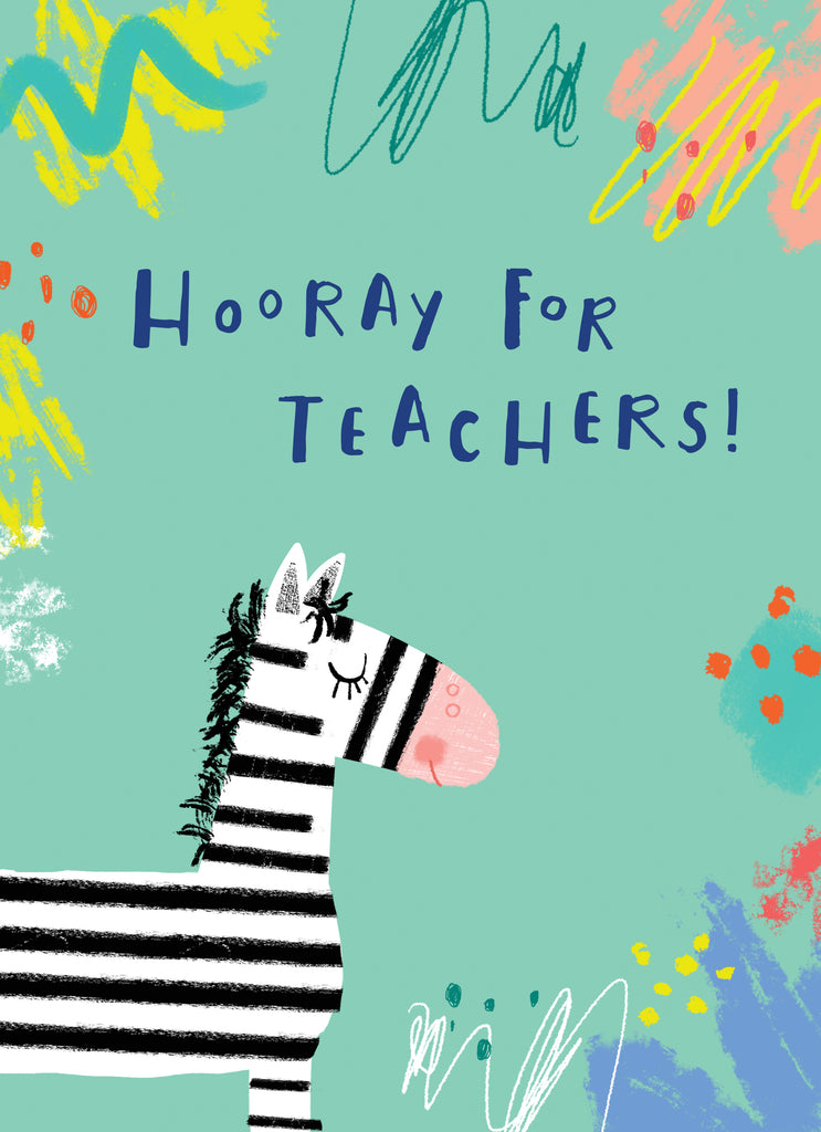 Thank You Teacher Hooray Cute Zebra