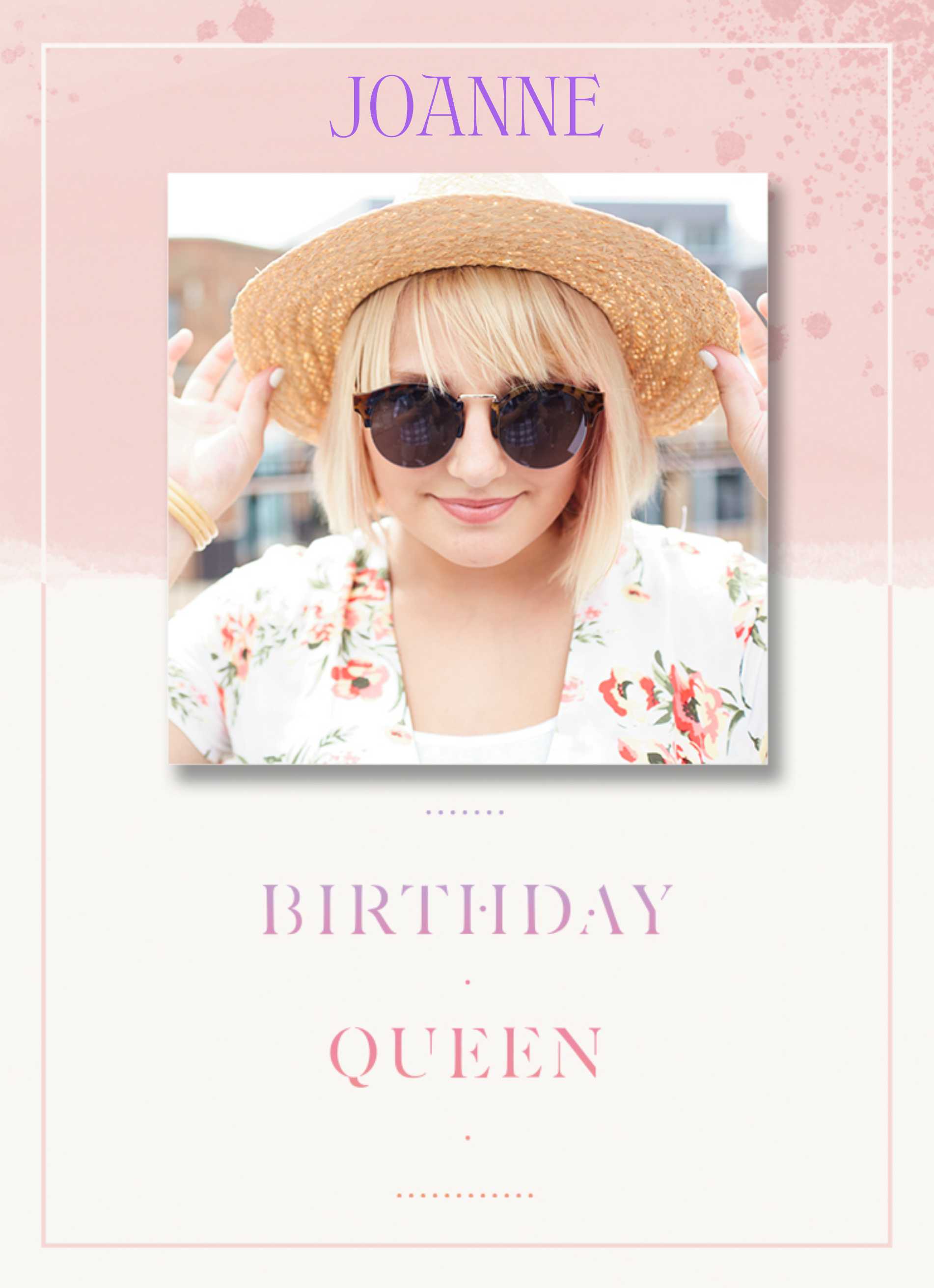 Classic Photo Upload Editable Birthday Queen