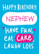 Modern Birthday Nephew Editable Eat Cake Laugh