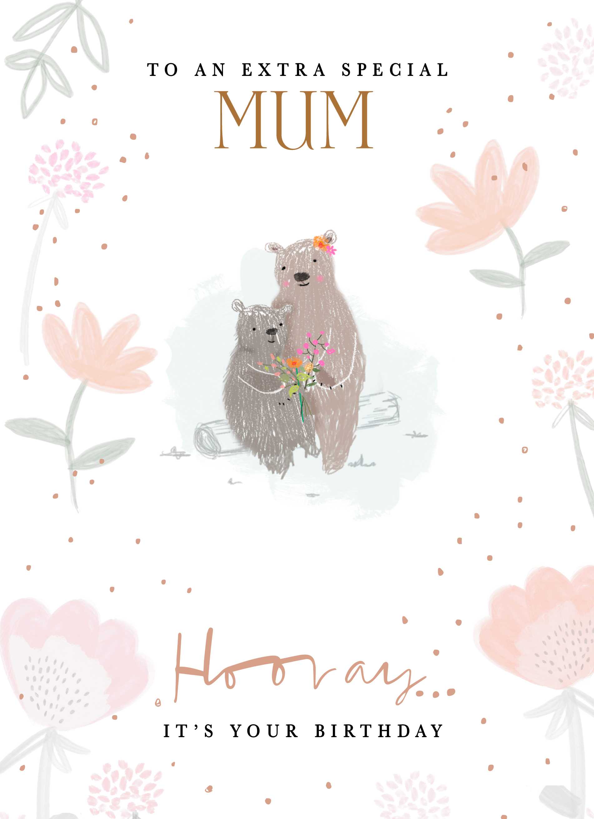 Mum Cute Its Your Birthday Brown Bears