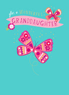 Classic Granddaughter Birthday Pink Butterflies