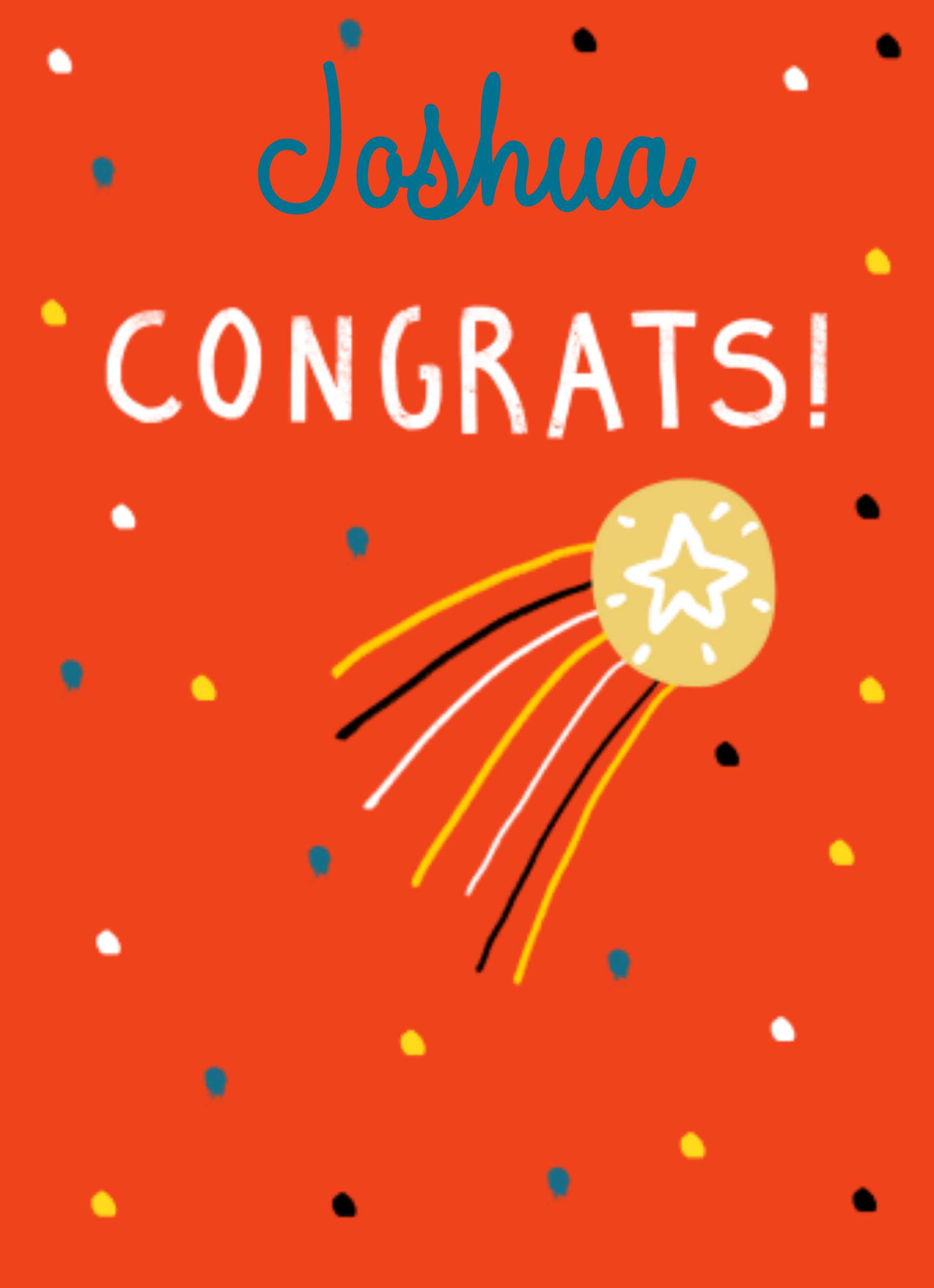 Contemporary Congrats Editable Shooting Star