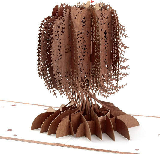 Hallmark Signature Paper Wonder Wood Pop Up Anniversary Card, Romantic Birthday Card, Love Card (Tree)