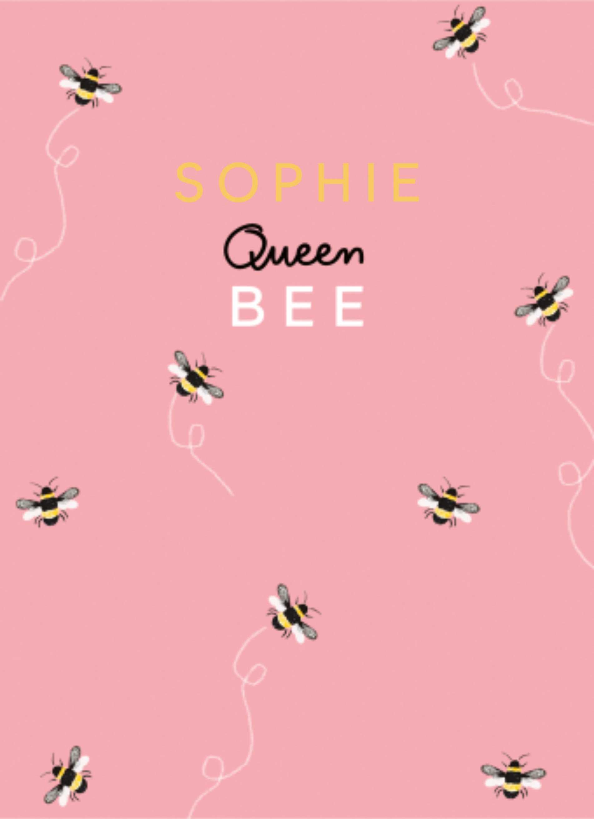 Contemporary Birthday Editable Queen Bee