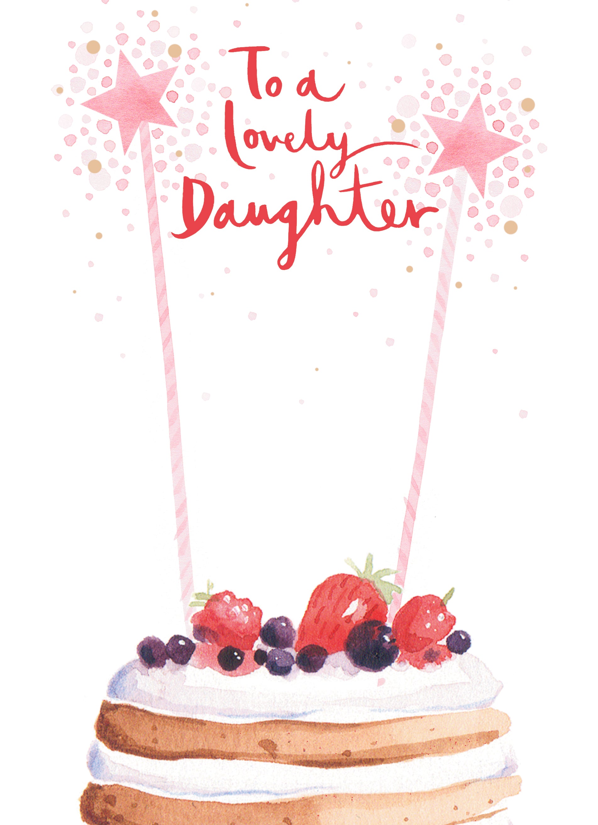 Daughter Classic Cake Sparklers Candles