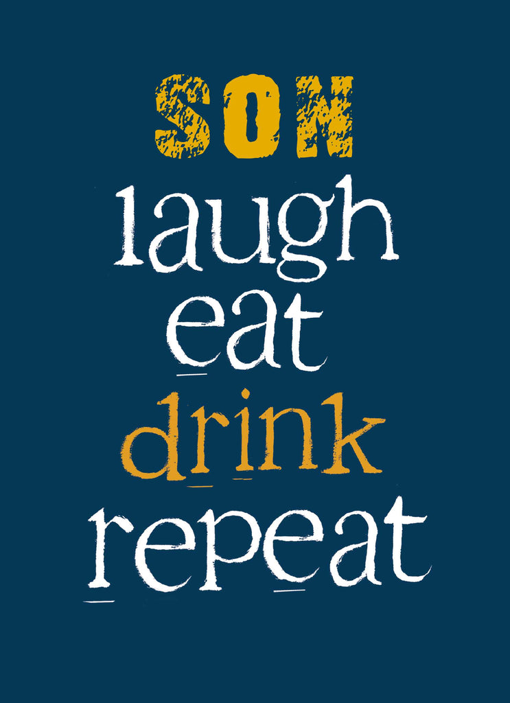 Son Editable Laugh Eat Drink Repeat