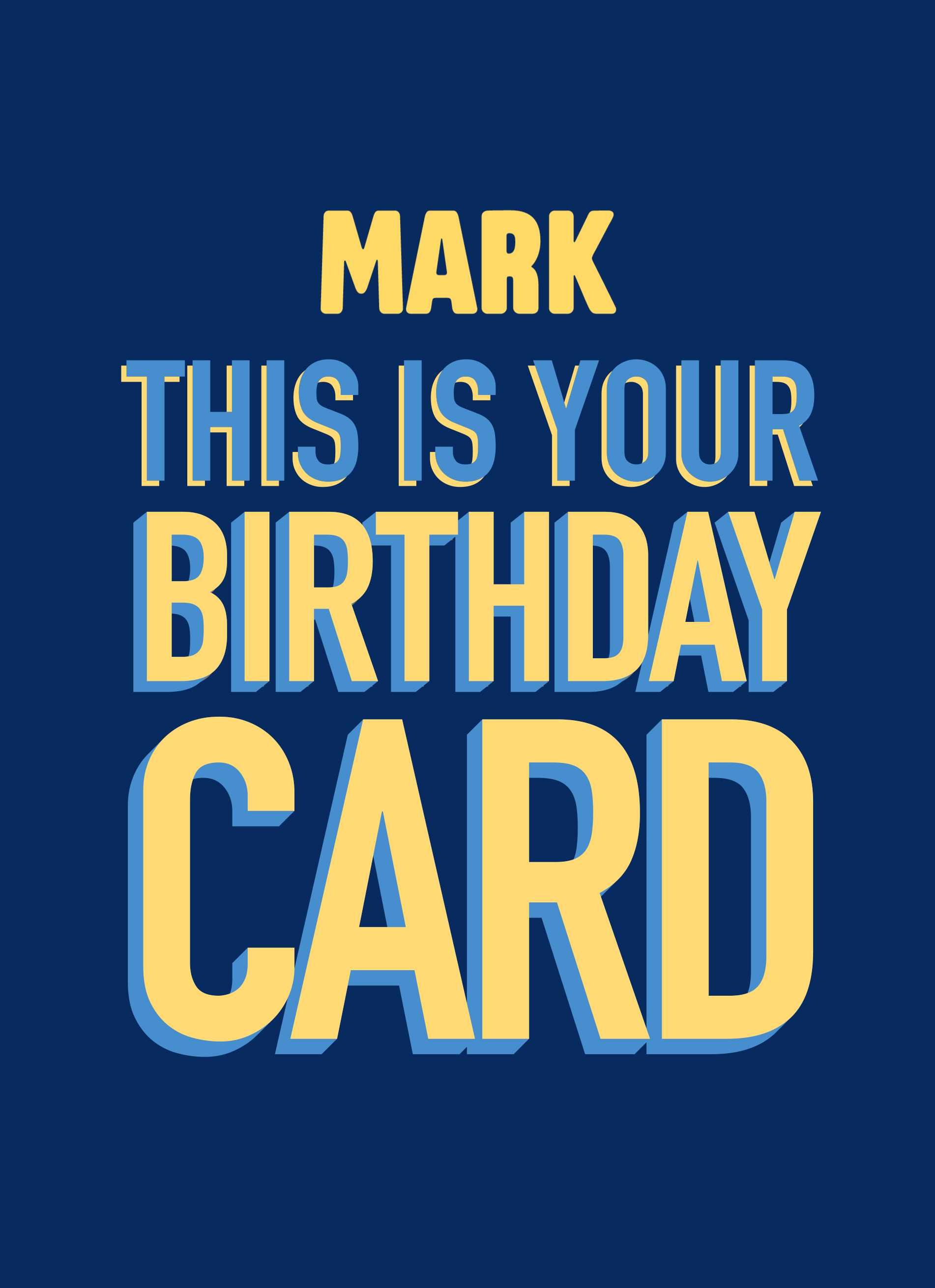 Funny Birthday Editable Text This Is Your Card