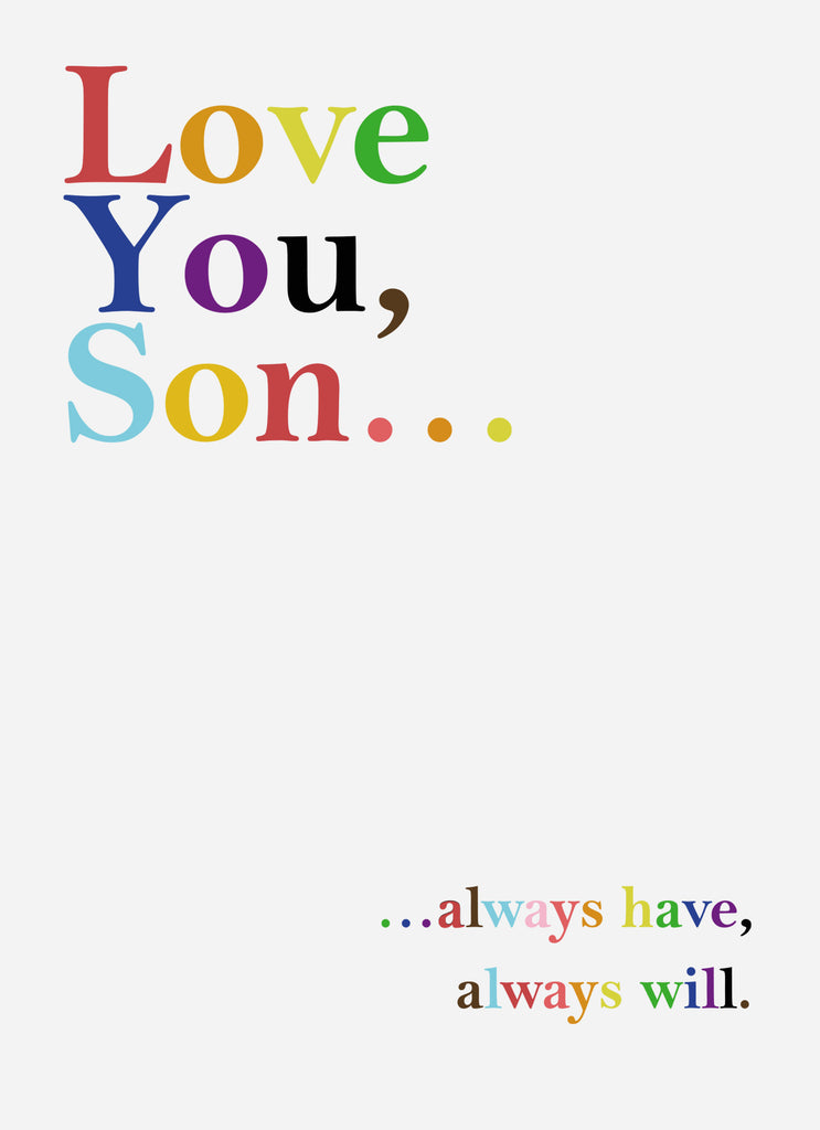 Son Love You Classic Multicoloured Text