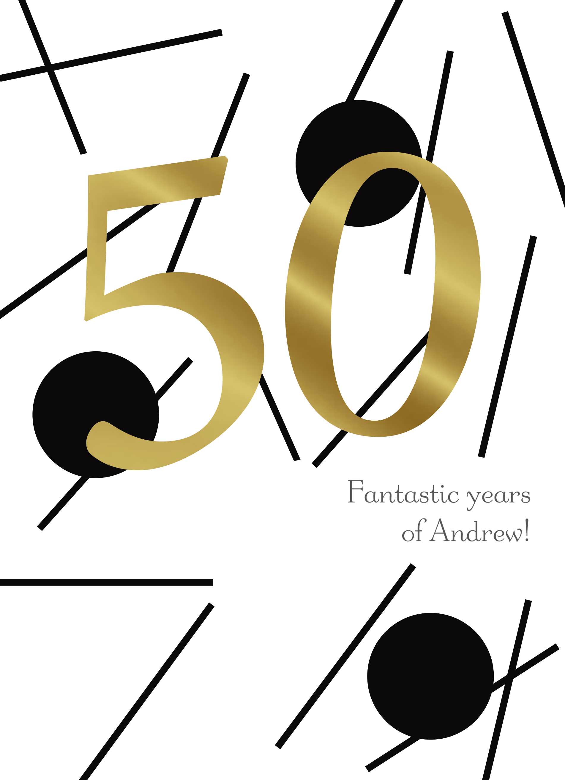 Patterned Custom 50th Birthday Card