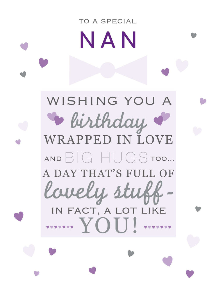 Classic Birthday Nan Editable Text Lovely Stuff