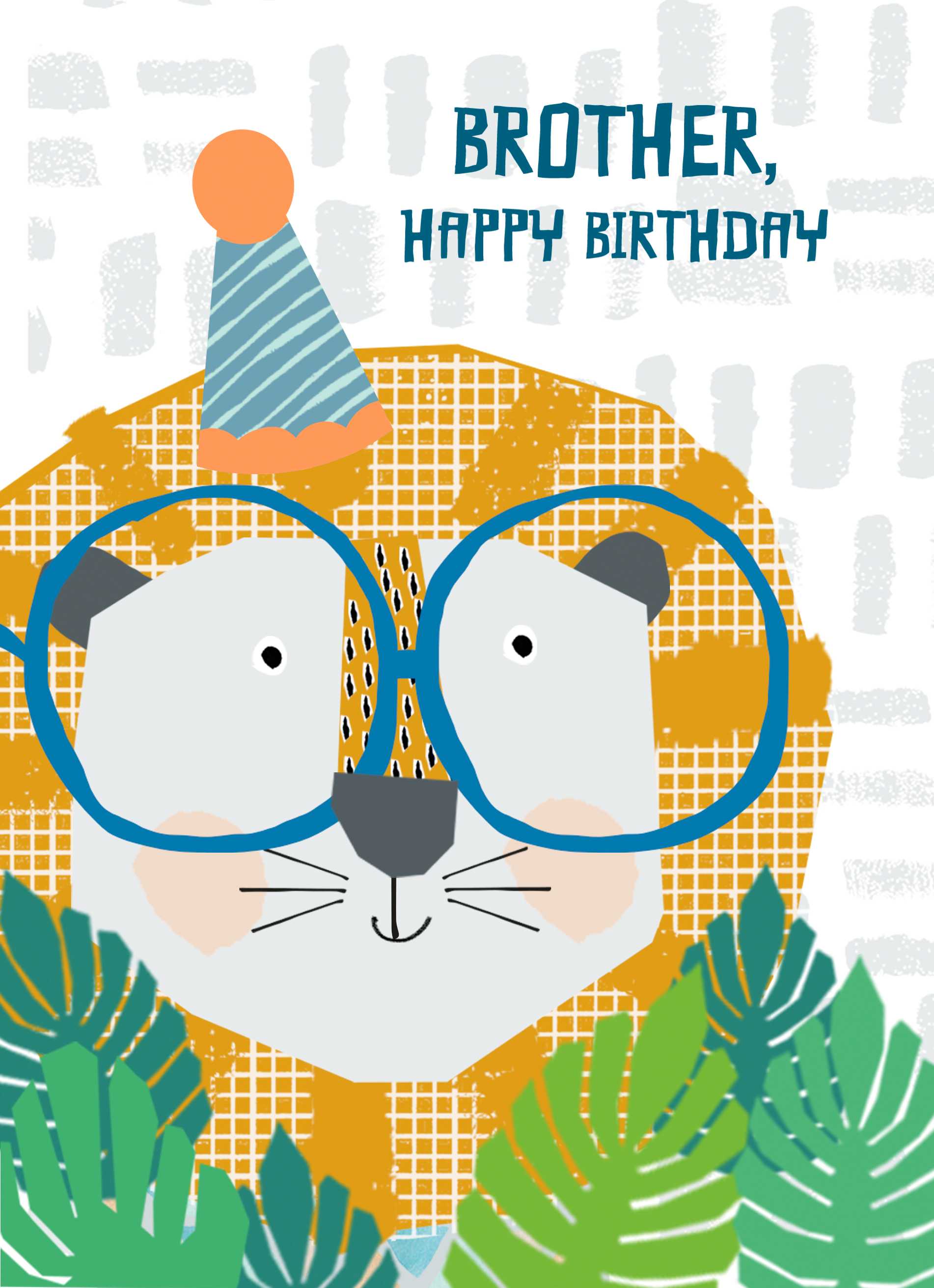 Brother Kids Happy Birthday Lion Glasses