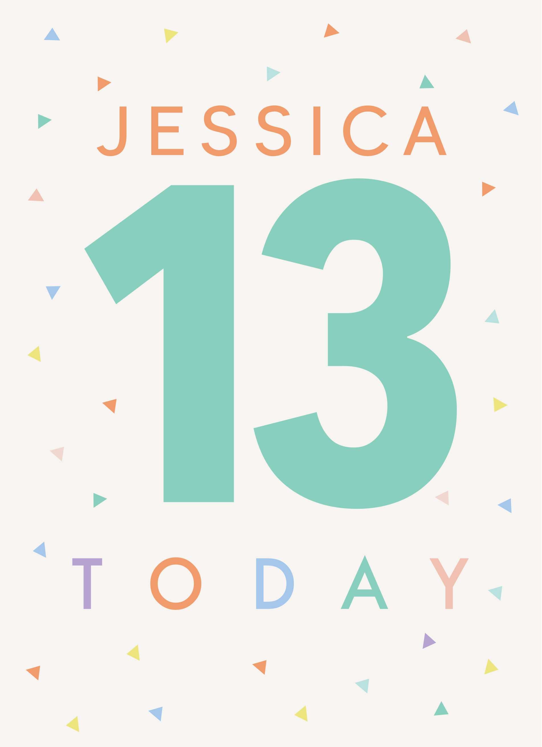 Confetti Polka Dot 13th Birthday Custom