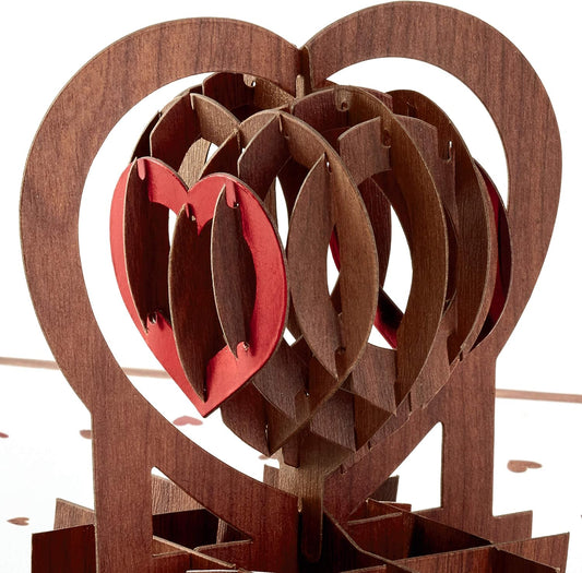 Hallmark Signature Paper Wonder Wood Pop Up Anniversary Card, Romantic Birthday Card, Love Card (Love You)