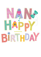 Contemporary Nan Birthday Bold Patterned Text