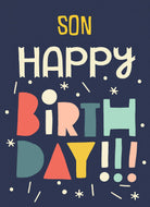 Son Happy Birthday Contemporary Editable Text