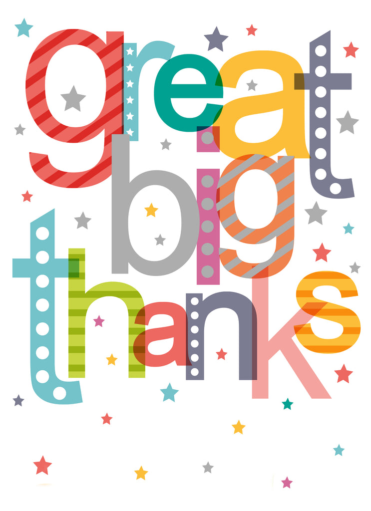 Contemporary Thank You Great Big Thanks Lettering