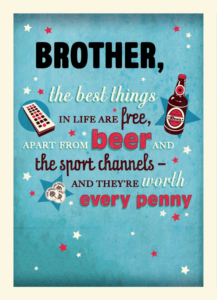 Brother Editable Best Things Beer Sports Channels