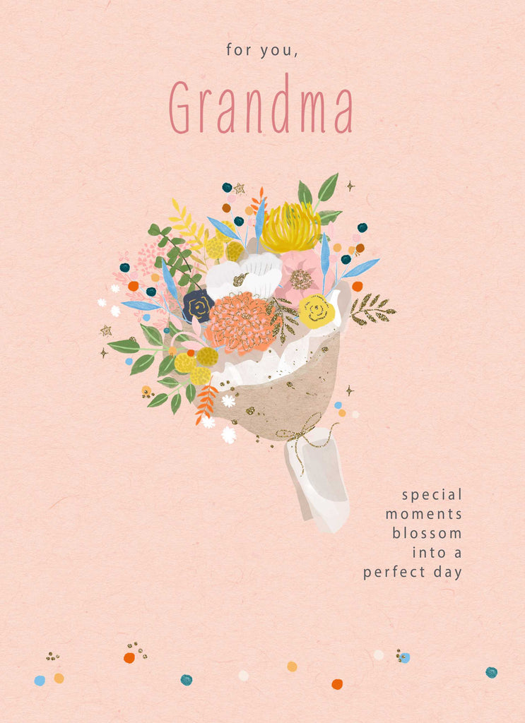 Classic Grandma Birthday Editable Floral Bouquet