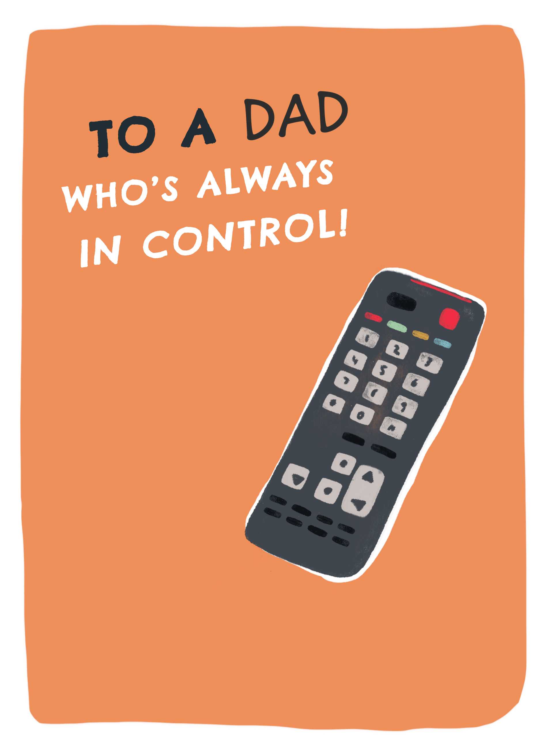 Dad Television Remote Contemporary Illustration