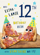 Funny Pizza Extra Large Custom 12th Birthday