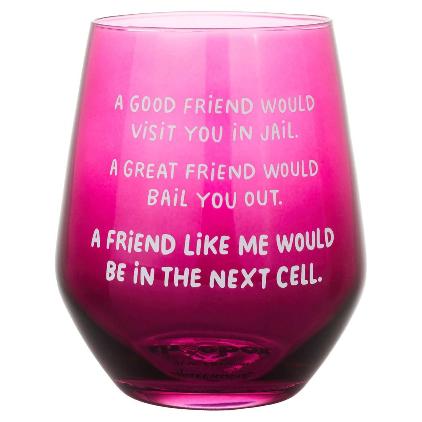 A Friend Like Me Funny Stemless Wine Glass, 15.5 oz.