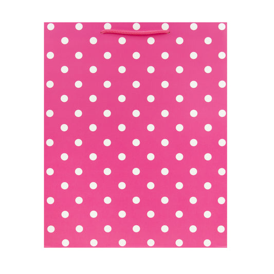 Hallmark Large Gift Bag - Pink & White Dots