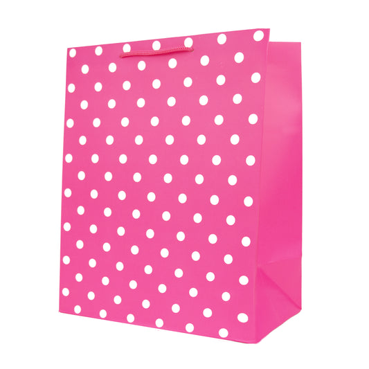 Hallmark Large Gift Bag - Pink & White Dots
