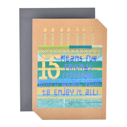 Hallmark 15th Birthday Card - 15 means fun…