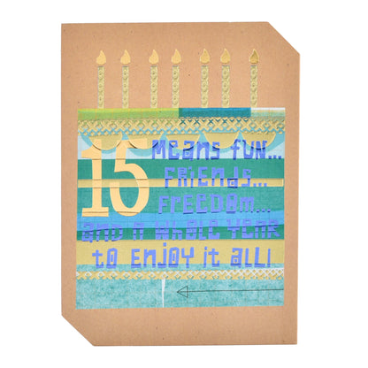 Hallmark 15th Birthday Card - 15 means fun…