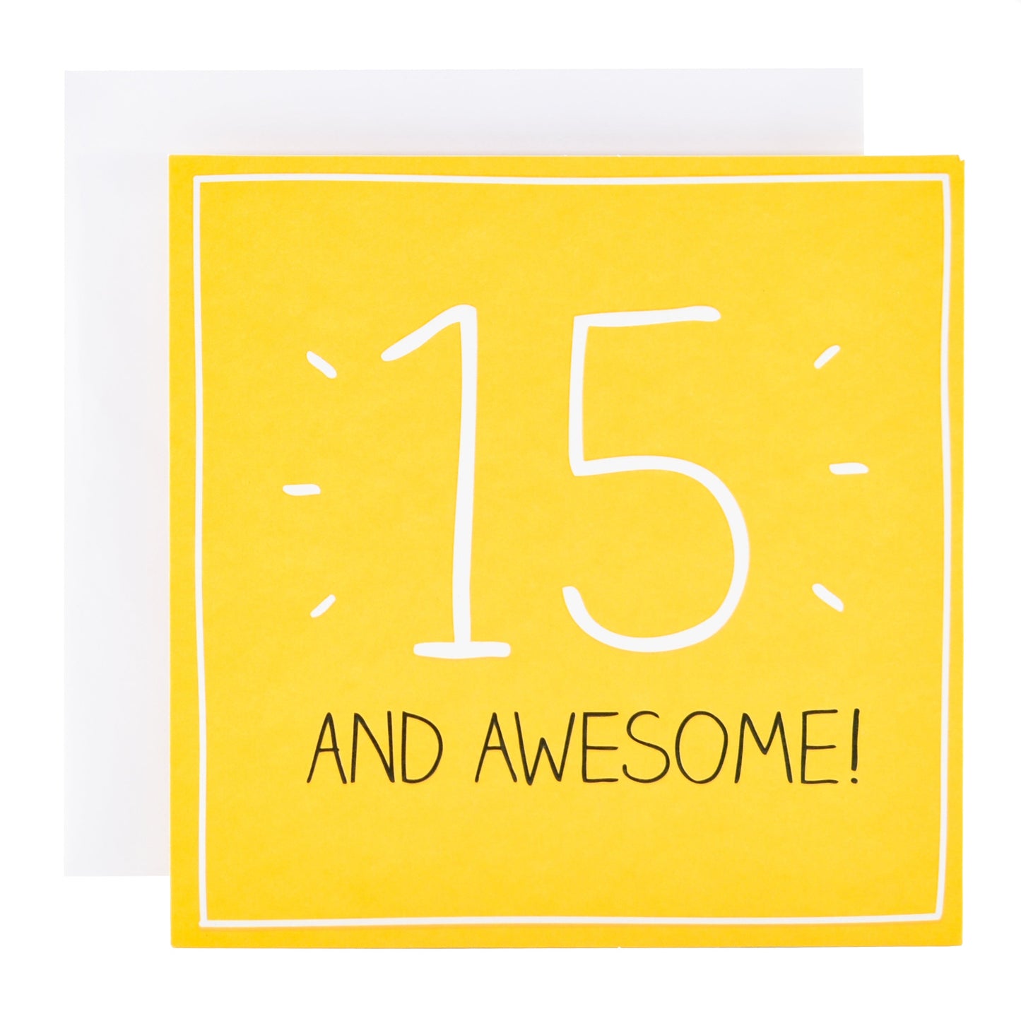And Awesome 15th Birthday Card