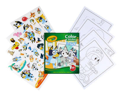 Crayola Color & Sticker Book with coloring sheets and stickers on a white background