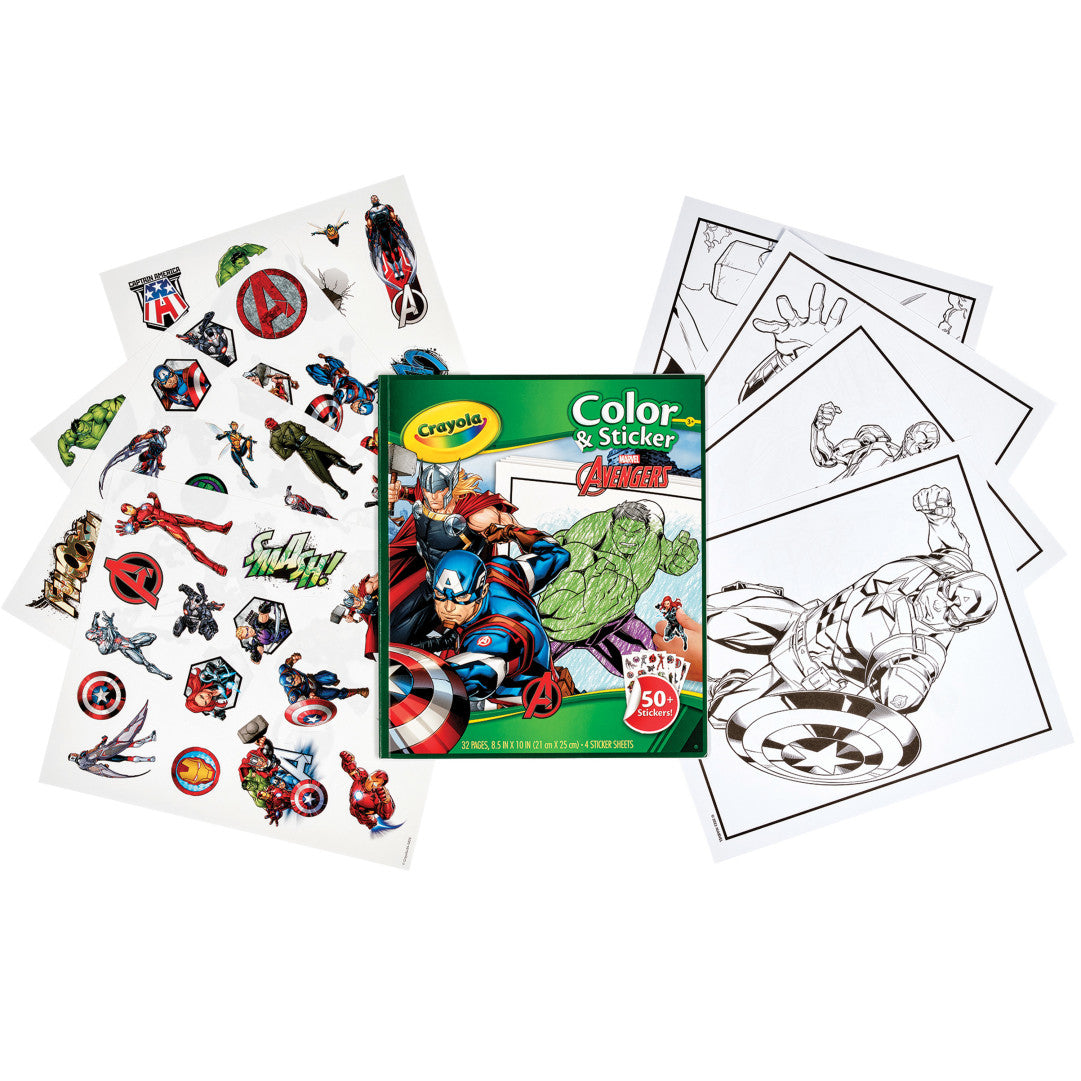 Crayola® Color & Sticker Book - Marvel Avengers