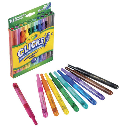 Crayola 10 colour Clicks Retractable Markers™
