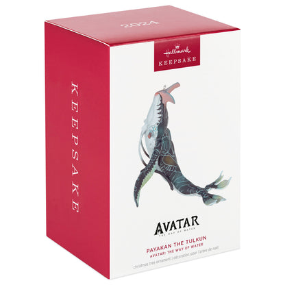 Avatar: The Way of Water Payakan the Tulkun — Hallmark Keepsake Christmas Ornament in decorative packaging with illustrated design.
