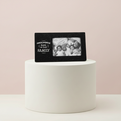 Awesomeness Runs in Our Family Ceramic Photo Frame, 4x6