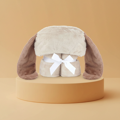 Baby Bunny Hooded Blanket With Pockets