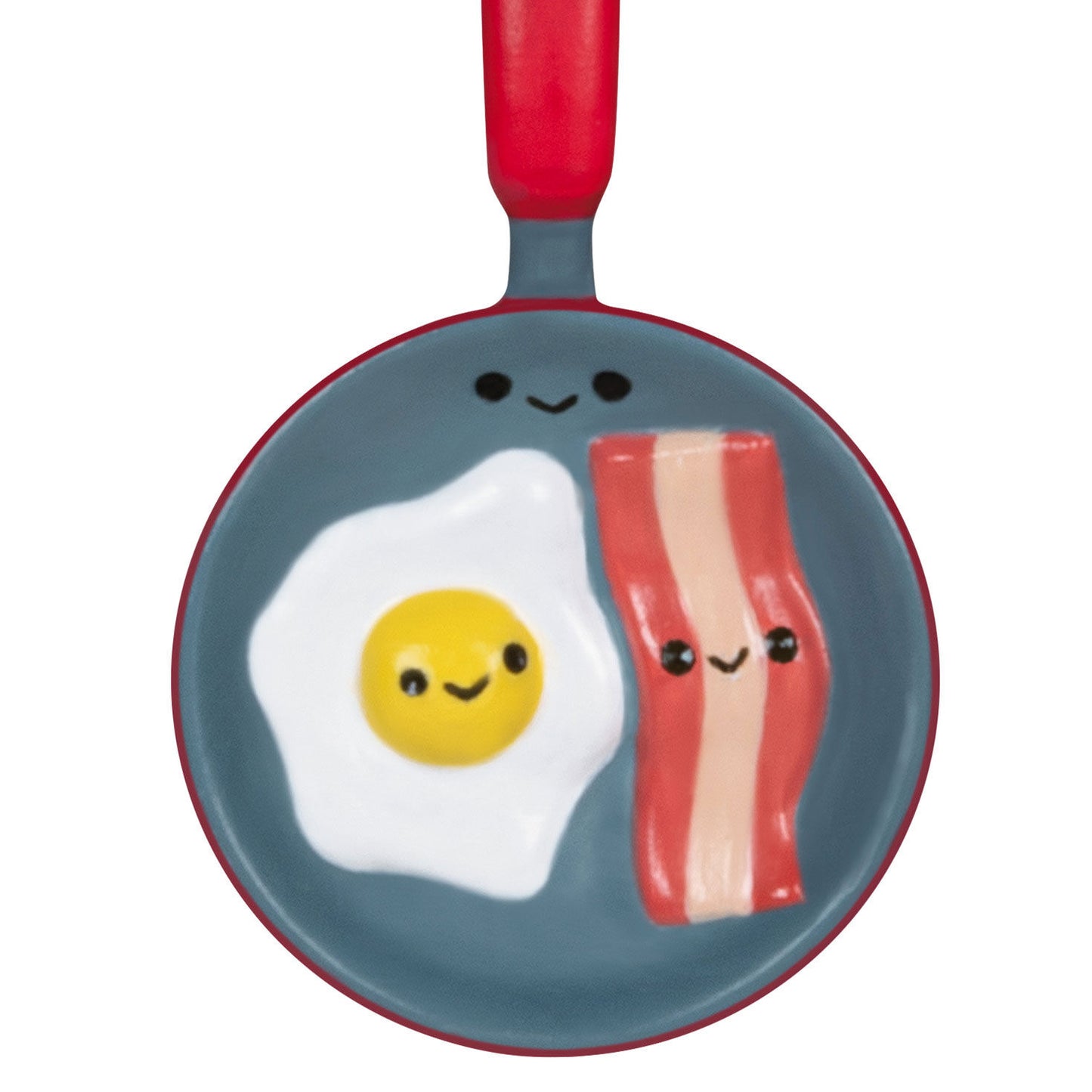 Bacon and Eggs, Better Together (Miniature) — Hallmark Keepsake Ornament featuring smiling egg and bacon in a cute frying pan design.