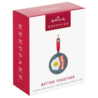 Bacon and Eggs, Better Together (Miniature) — Hallmark Keepsake Ornament in a decorative gift box, featuring a frying pan design.