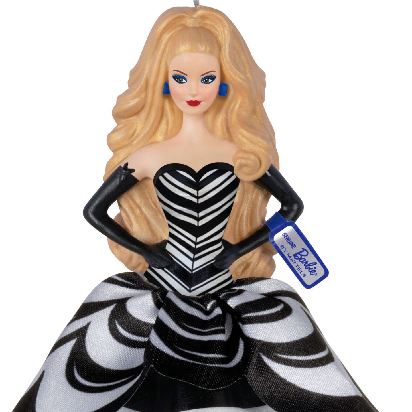 Barbie™ 65th Anniversary Blue Sapphire Barbie™ Porcelain and Fabric — Hallmark Keepsake Christmas Ornament
