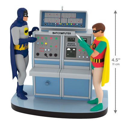 Batman™ The Classic TV Series Batcomputer With Light and Sound — 2026 Hallmark Keepsake Christmas Ornament, 11 cm model featuring Batman and Robin with detailed console.