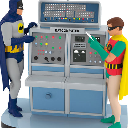 Batman™ The Classic TV Series Batcomputer With Light and Sound — 2026 Hallmark Keepsake Christmas Ornament featuring Batman and Robin at the console, detailed view.