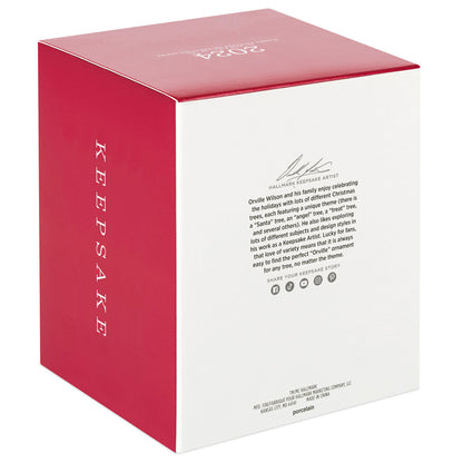 Disney Princess, Celebration Belle (Porcelain) — Hallmark Keepsake Christmas Ornament packaging view featuring artist signature and descriptive text.