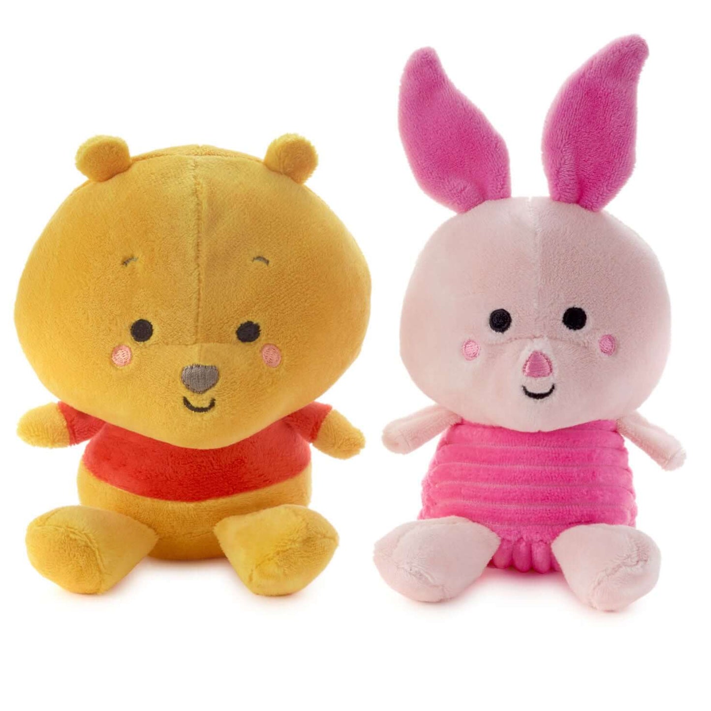 Better Together Disney Winnie the Pooh and Piglet Magnetic Plush, 5", front view showcasing soft textures and detailed embroidery