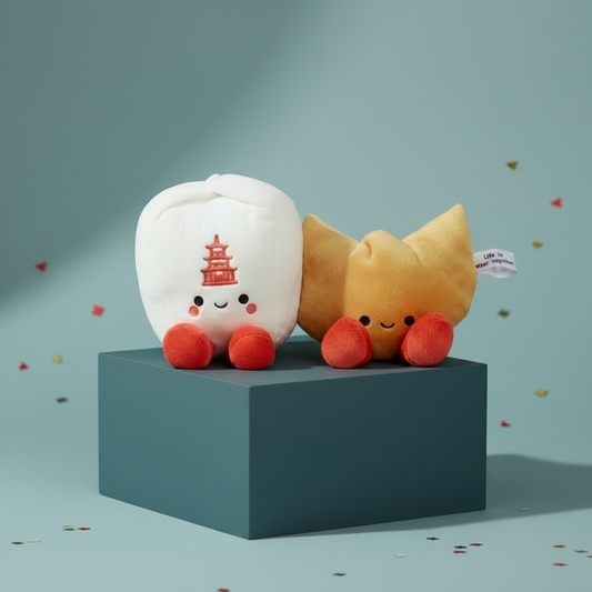 Takeout Box and Fortune Cookie Magnetic Plush - Better Together