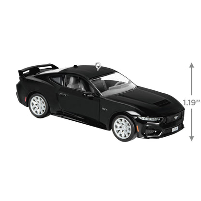Ford Mustang GT (Metal) — Hallmark Keepsake Christmas Ornament in sleek black with turning wheels and detailed rear spoiler