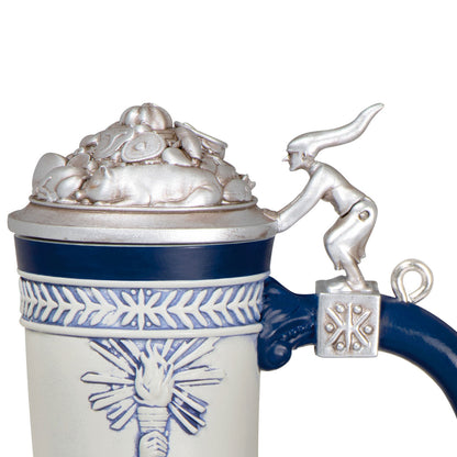 Beer Stein — Hallmark Keepsake Christmas Ornament featuring a detailed silver lid and a creative handle design.