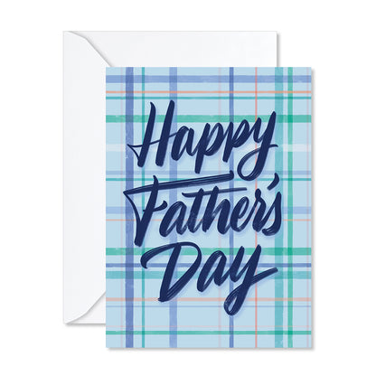 Creative Publishing by Hallmark Father's Day Card - Blue Tartan
