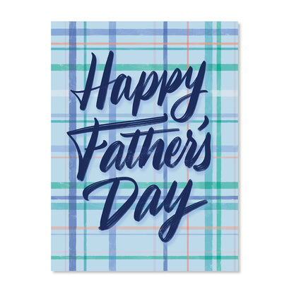 Creative Publishing by Hallmark Father's Day Card - Blue Tartan