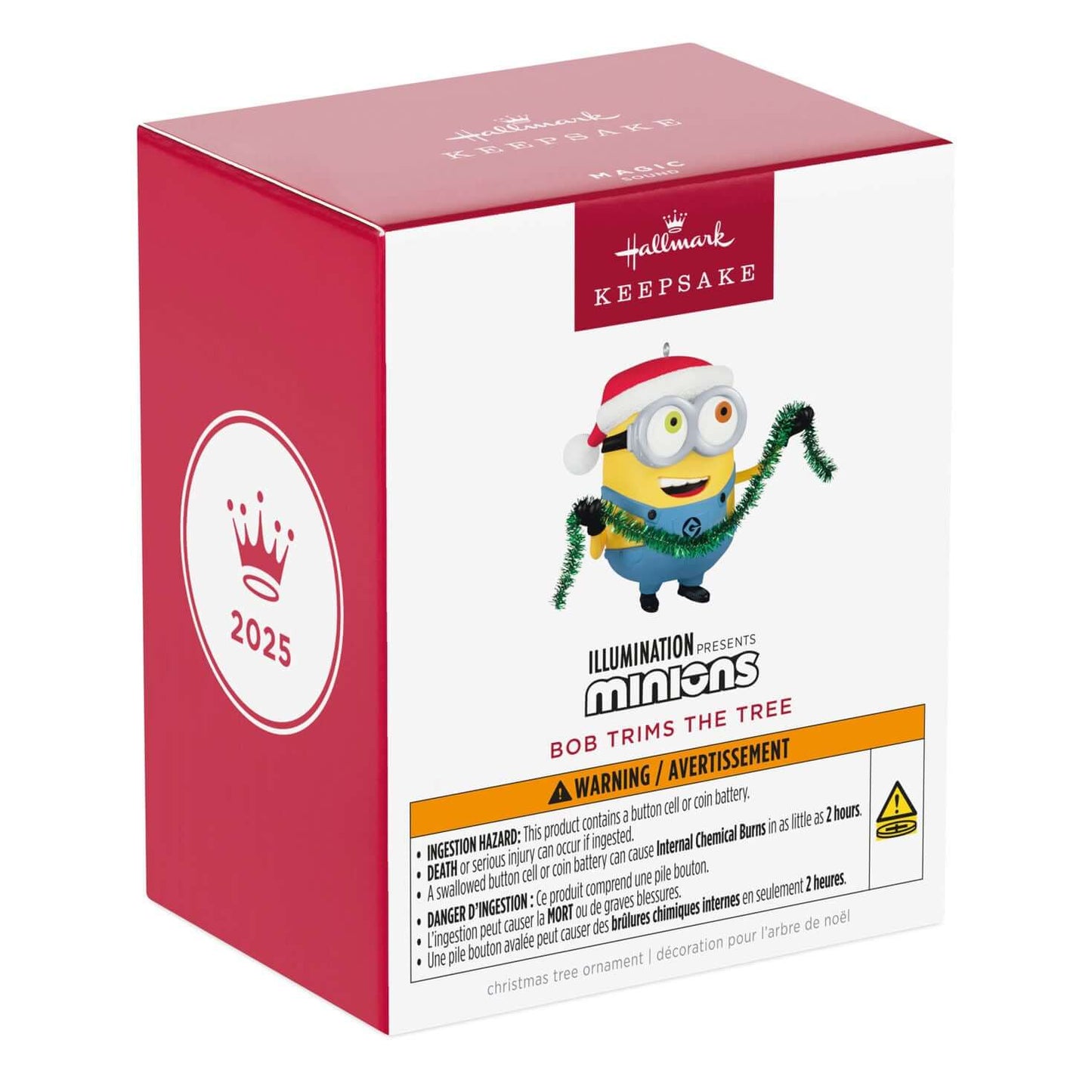 Minions, Bob Trims the Tree Ornament With Sound — 2025 Hallmark Keepsake Christmas Ornament