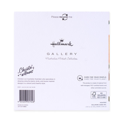 Hallmark x Christie Williams Gallery Blank Greeting Card - Kangaroo Paw Spray